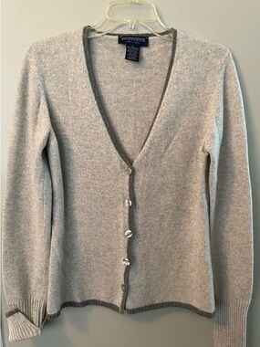 Cashmere grey cardigan by Hathaway